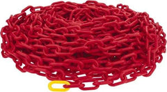 PRO-SAFE - 100' Long x 2" Wide Plastic Heavy-Duty Chain - Red - Americas Industrial Supply