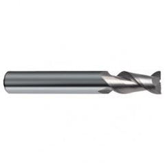 3/8" Dia. - 2-1/2" OAL - 45° Helix Bright Carbide End Mill - 2 FL - Americas Industrial Supply