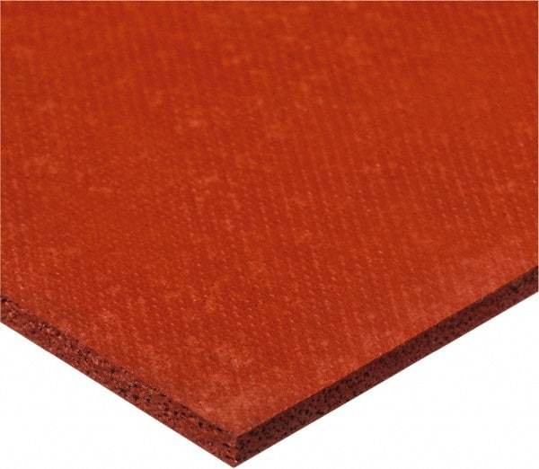 Value Collection - 1/4" Thick x 36" Wide x 10' Long Red Closed Cell Silicone Foam Rubber Roll - Stock Length, Adhesive Back, -100°F to 500°F - Americas Industrial Supply