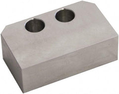 5th Axis - 3" Wide x 1" High x 1.2" Thick, Flat/No Step Vise Jaw - Soft, Aluminum, Manual Jaw, Compatible with V75100 Vises - Americas Industrial Supply