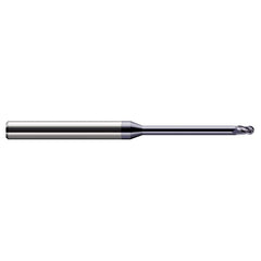 Ball End Mill: 0.25″ Dia, 0.375″ LOC, 3 Flute, Solid Carbide 6″ OAL, 1/4″ Shank Dia, 30 ° Helix, AlTiN Coated, Single End