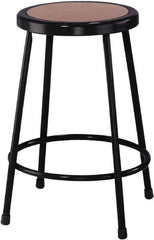 NPS - 24 Inch High, Stationary Fixed Height Stool - 14 Inch Deep x 14 Inch Wide, Hardboard Seat, Black - Americas Industrial Supply