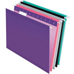 Pendaflex - 8-1/2 x 11", Letter Size, Assorted Colors, Hanging File Folder - 11 Point Stock, 1/5 Tab Cut Location - Americas Industrial Supply