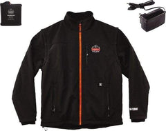 Ergodyne - Size 2XL Heated & Cold Weather Jacket - Black, Polyester, Zipper Closure, 46 to 50" Chest - Americas Industrial Supply