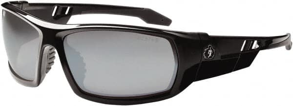 Ergodyne - Silver Lenses, Framed Safety Glasses - Uncoated Lenses, Size Universal, Wrap Around - Americas Industrial Supply