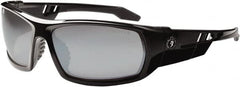 Ergodyne - Silver Lenses, Framed Safety Glasses - Uncoated Lenses, Size Universal, Wrap Around - Americas Industrial Supply