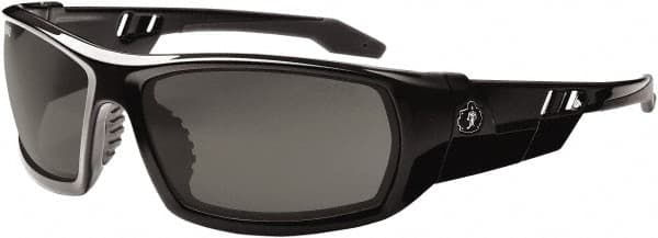 Ergodyne - Smoke Lenses, Framed Safety Glasses - Uncoated Lenses, Size Universal, Wrap Around - Americas Industrial Supply
