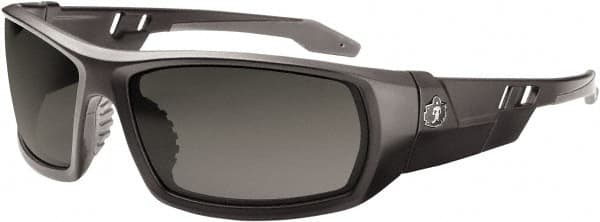 Ergodyne - Smoke Lenses, Framed Safety Glasses - Uncoated Lenses, Size Universal, Wrap Around - Americas Industrial Supply