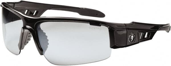Ergodyne - Indoor/Outdoor Lenses, Framed Safety Glasses - Uncoated Lenses, Size Universal, Wrap Around - Americas Industrial Supply