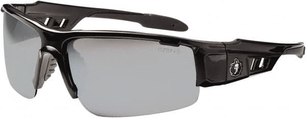 Ergodyne - Silver Lenses, Framed Safety Glasses - Uncoated Lenses, Size Universal, Wrap Around - Americas Industrial Supply