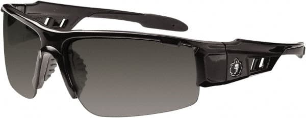 Ergodyne - Smoke Lenses, Framed Safety Glasses - Uncoated Lenses, Size Universal, Wrap Around - Americas Industrial Supply