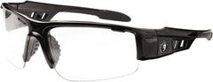 Ergodyne - Clear Lenses, Framed Safety Glasses - Uncoated Lenses, Size Universal, Wrap Around - Americas Industrial Supply