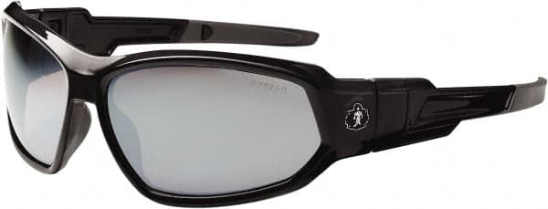 Ergodyne - Silver Lenses, Framed Safety Glasses - Uncoated Lenses, Size Universal, Wrap Around - Americas Industrial Supply