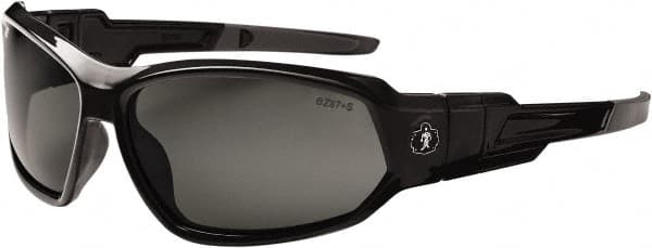 Ergodyne - Smoke Lenses, Framed Safety Glasses - Uncoated Lenses, Size Universal, Wrap Around - Americas Industrial Supply