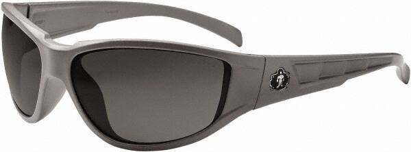 Ergodyne - Smoke Lenses, Framed Safety Glasses - Uncoated Lenses, Size Universal, Wrap Around - Americas Industrial Supply
