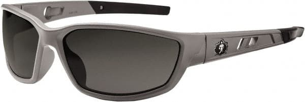 Ergodyne - Smoke Lenses, Framed Safety Glasses - Uncoated Lenses, Size Universal, Wrap Around - Americas Industrial Supply