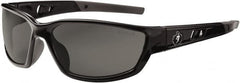 Ergodyne - Smoke Lenses, Framed Safety Glasses - Uncoated Lenses, Size Universal, Wrap Around - Americas Industrial Supply