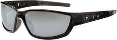 Ergodyne - Silver Lenses, Framed Safety Glasses - Uncoated Lenses, Size Universal, Wrap Around - Americas Industrial Supply