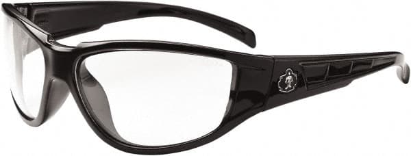 Ergodyne - Clear Lenses, Framed Safety Glasses - Uncoated Lenses, Size Universal, Wrap Around - Americas Industrial Supply