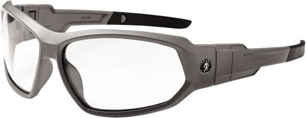 Ergodyne - Clear Lenses, Framed Safety Glasses - Uncoated Lenses, Size Universal, Wrap Around - Americas Industrial Supply