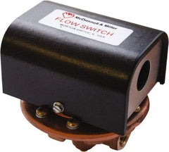 McDonnell & Miller - 100 psi, Brass Housing, Adjustable Paddle Flow Switch - 0.41 Flow Set Point, 1,863 Flow Point cc/min, 0.41 1.81 GPM, 120/240 Voltage, 1/2 Inch Thread Size - Americas Industrial Supply