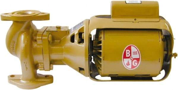 Bell & Gossett - .25 hp, 1 Phase, Bronze Housing, Cast Bronze Impeller, Inline Circulator Pump - 115/230V Volt, 60 Hz Hz, 125 Max psi, 120V Motor - Americas Industrial Supply