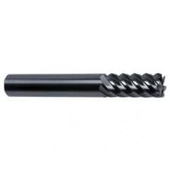 5/8" Dia. - 3-1/2" OAL - 45° Helix Bright Carbide End Mill - 6 FL - Americas Industrial Supply