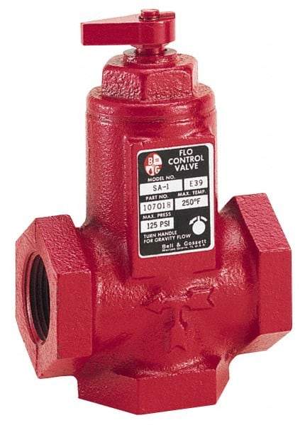 Bell & Gossett - 3/4" Pipe, Cast Iron Manually Operated Plumbing Valve - Buna Seal, FNPT - Americas Industrial Supply