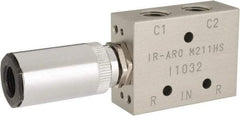 ARO/Ingersoll-Rand - 1/8" Inlet x 1/8" Outlet, Pilot Actuator, Spring Return, 2 Position, Body Ported Solenoid Air Valve - 0.25 CV, 4 Way, 140 psi, 122° Max Temp, 15° Min Temp - Americas Industrial Supply