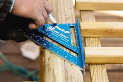 Empire Level - 7" Blade Length x 7" Base Length, Aluminum Rafter Square - 1/8" Graduation - Americas Industrial Supply