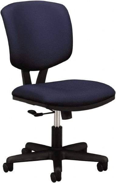 Hon - 40" High Task Chair - 25" Wide x 25-3/4" Deep, 100% Polyester Seat, Navy - Americas Industrial Supply