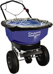 Chapin - 80 Lb Powder Coated Steel Walk Behind Broadcast Landscape Spreader - 12" Pneumatic Wheels - Americas Industrial Supply