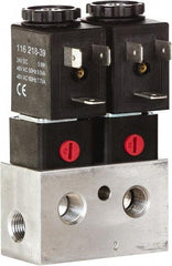 ARO/Ingersoll-Rand - 1/8", CAT Series 3-Way 2-Position Bar Manifold Stacking Solenoid Valve - 24 VDC, 0.062 CV Rate, 3.275" High x 3" Long - Americas Industrial Supply