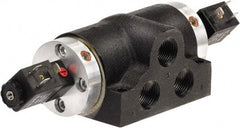 ARO/Ingersoll-Rand - 1/2" Inlet x 1/2" Outlet, Solenoid Actuator, Solenoid Return, 3 Position, Body Ported Solenoid Air Valve - 90 CFM, 24 VDC Input, 2.57 CV, 4 Way, 150 psi, 180° Max Temp, -10° Min Temp - Americas Industrial Supply