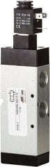 ARO/Ingersoll-Rand - 3/8" Inlet x 3/8" Outlet, Single Solenoid Actuator, Spring Return, 2 Position, Body Ported Solenoid Air Valve - 24 VDC Input, 1.65 CV, 3 Way, 115 psi, 122° Max Temp, 15° Min Temp - Americas Industrial Supply
