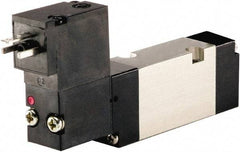 ARO/Ingersoll-Rand - Solenoid Actuator, Spring Return, 2 Position, Body Ported Solenoid Air Valve - 120 VAC Input, 1/4 CV, 4 Way, 115 psi, 122° Max Temp - Americas Industrial Supply