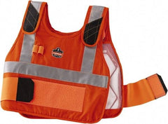 Ergodyne - Size S/M, Orange Cooling Vest - 32 to 40" Chest, Hook & Loop Front, Cotton - Americas Industrial Supply
