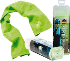 Ergodyne - Size 40", Cooling Towel - Lime Solid Pattern, Polyester - Americas Industrial Supply