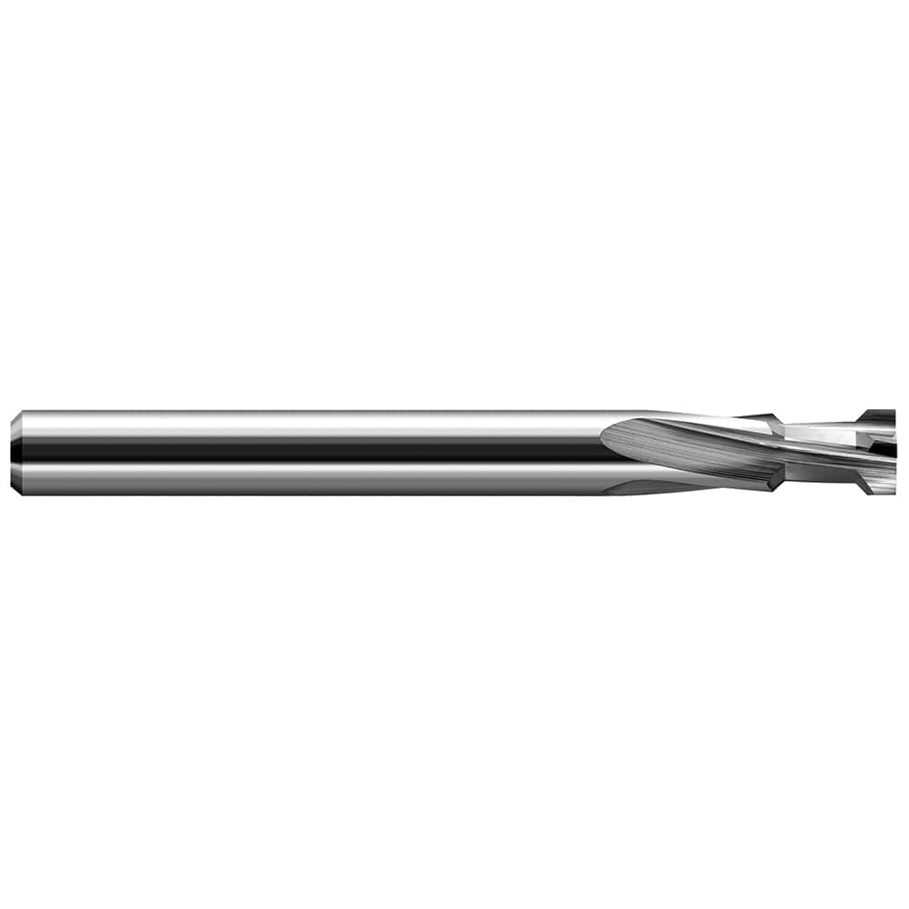 Harvey Tool - 90° 0.012 to 0.074" Opening Width, 0.184" Minor Diam, 0.008" Radius, 4-Flute Plate Chamfer Mill - Exact Industrial Supply