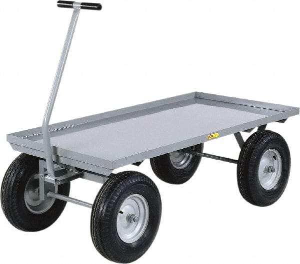 Little Giant - 2,000 Lb Capacity Steel Wagon Truck - Steel Deck, 30" OAW, 60" Platform Length - Americas Industrial Supply