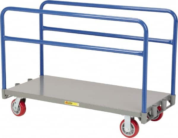 Little Giant - 3,600 Lb Capacity Steel Adjustable Sheet & Panel Truck - Steel Deck, 36" OAW, 72" Platform Length, Polyurethane Casters - Americas Industrial Supply