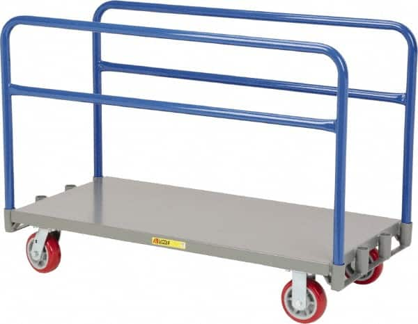 Little Giant - 3,600 Lb Capacity Steel Adjustable Sheet & Panel Truck - Steel Deck, 30" OAW, 60" Platform Length, Polyurethane Casters - Americas Industrial Supply