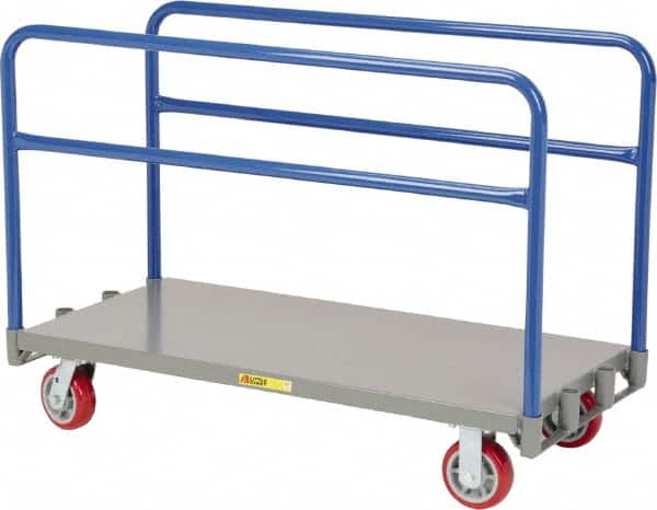 Little Giant - 3,600 Lb Capacity Steel Adjustable Sheet & Panel Truck - Steel Deck, 24" OAW, 36" Platform Length, Polyurethane Casters - Americas Industrial Supply
