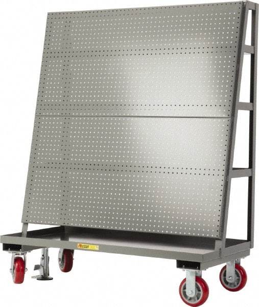 Little Giant - 60" Wide x 60" High x 24" Deep, Pegboard A-Frame with Back Shelf Storage - 2,000 Lb Capacity - Americas Industrial Supply