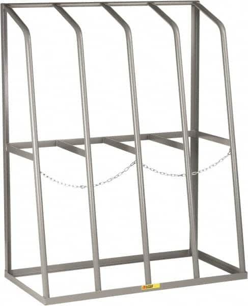 Little Giant - 4 Bay, 1,500 Lb Capacity, Gray Vertical Bar Storage Rack - 48" Wide x 60" High x 24" Deep - Americas Industrial Supply