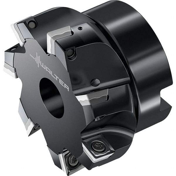 Walter - 6 Inserts, 50mm Cut Diam, 22mm Arbor Diam, Indexable Square-Shoulder Face Mill - 0° Lead Angle, 40mm High, Through Coolant, Series M4132-B1 - Americas Industrial Supply