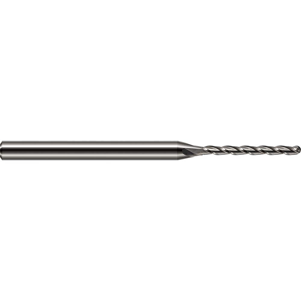 Harvey Tool - Ball End Mills; Mill Diameter (Decimal Inch): 0.0400 ; Number of Flutes: 3 ; Length of Cut (Decimal Inch): 0.4800 ; Material: Solid Carbide ; Overall Length (Inch): 2-1/2 ; Overall Length (Decimal Inch): 2.50000 - Exact Industrial Supply