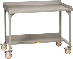 Little Giant - Mobile Workbench - Steel, Gray, 48" Long x 28" Deep x 39" High - Americas Industrial Supply