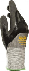 MAPA Professional - Size S (7), ANSI Cut Lvl 2, Puncture Lvl 3, Abrasion Lvl 4, Nitrile Coated HDPE Cut Resistant Gloves - Palm, Fingers & Knuckles Coated, HDPE Lining, Knit Wrist, Gray, Paired - Americas Industrial Supply