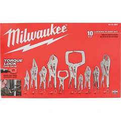 Milwaukee Tool - Plier Sets Set Type: Locking Pliers Number of Pieces: 10 - Americas Industrial Supply